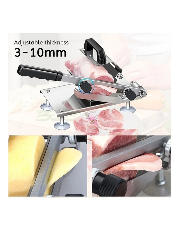 SOGA 2 Pack Stainless Steel Manual Frozen Meat Slicers image 5