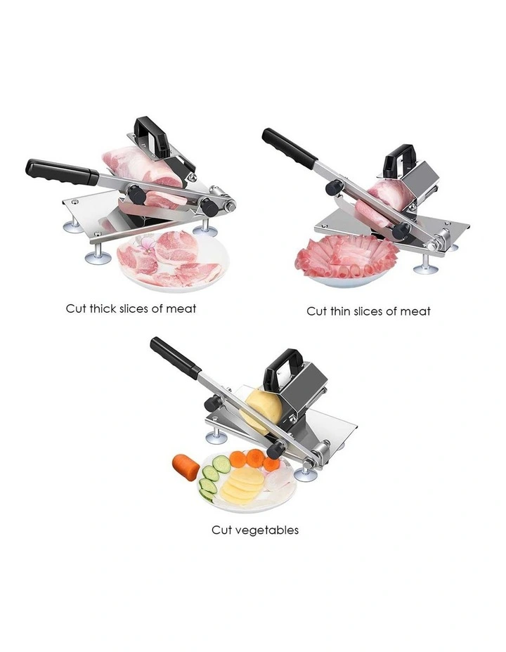 SOGA 2 Pack Stainless Steel Manual Frozen Meat Slicers image 6