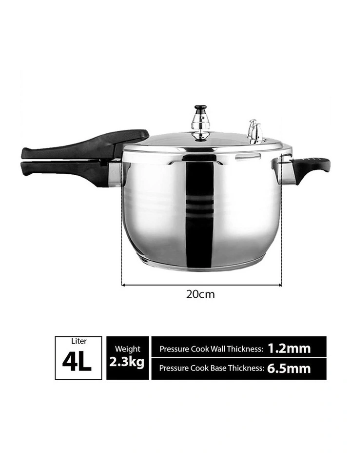SOGA 4L Commercial Grade Stainless Steel Pressure Cooker image 7