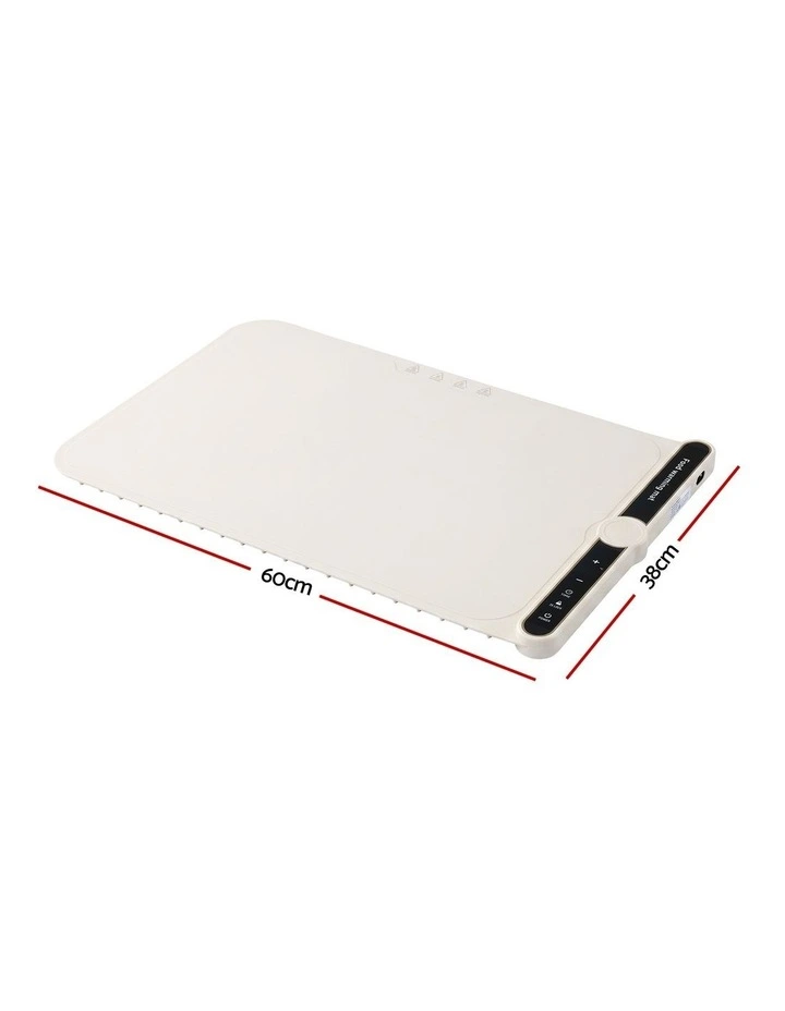 Devanti Food Warming Mat 60 x 38cm Electric Food Warmer With Timer White image 2