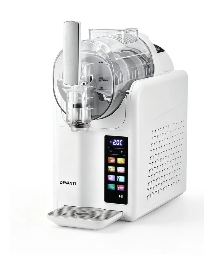 Devanti Slushie Machine 2L Frozen Drink Maker Ice Cream Cocktail Slush Maker White image 1