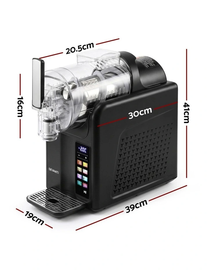 Devanti Slushie Machine 2L Frozen Drink Maker Ice Cream Cocktail Slush Maker Black image 2