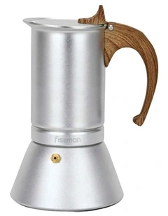 Fissman Coffee Maker For 6 Cups Pressed Aluminium Wooden Handle 300ml