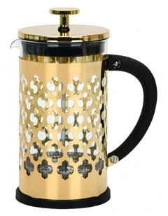 Fissman French Press Coffee Maker Borosilicate W/ Gold Electroplating 600ml
