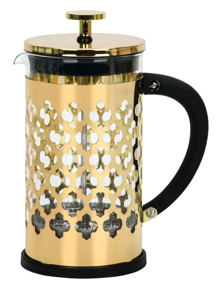 Fissman French Press Coffee Maker Borosilicate W/ Gold Electroplating 600ml image 1