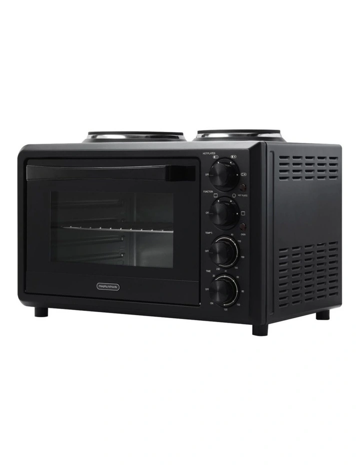 Morphy Richards 32L Black 2-in-1 Benchtop Convection Oven with Hot Plates image 1