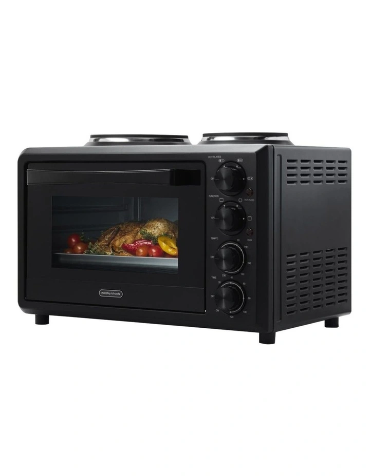 Morphy Richards 32L Black 2-in-1 Benchtop Convection Oven with Hot Plates image 2