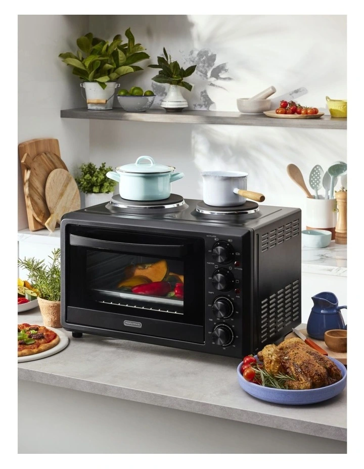 Morphy Richards 32L Black 2-in-1 Benchtop Convection Oven with Hot Plates image 4