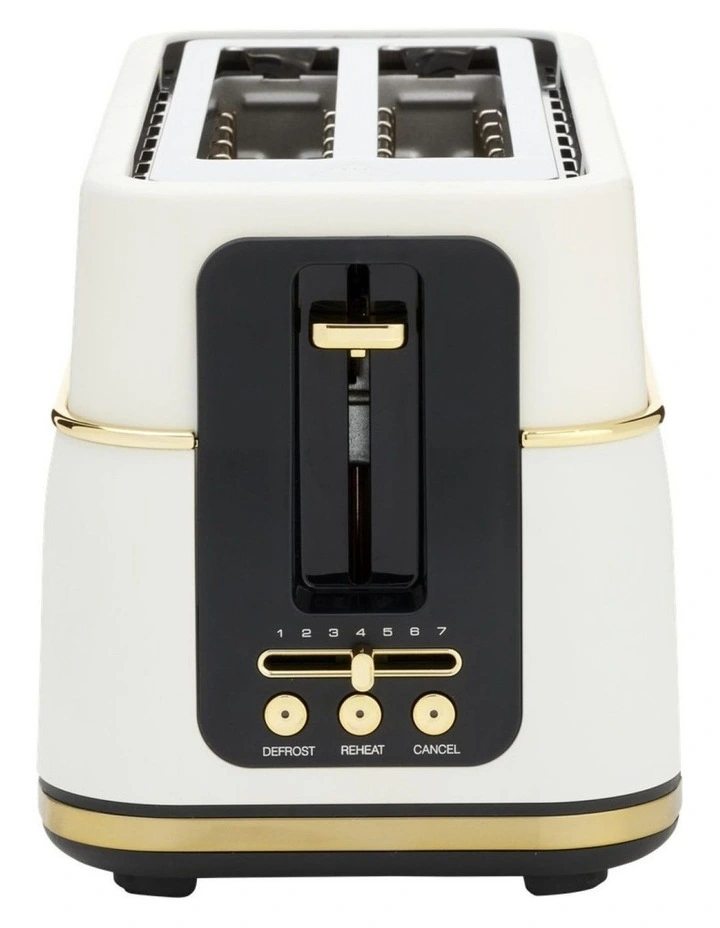 Morphy Richards Signature Soft Gold Matte White 4 Slice Toaster with Long Slots image 4