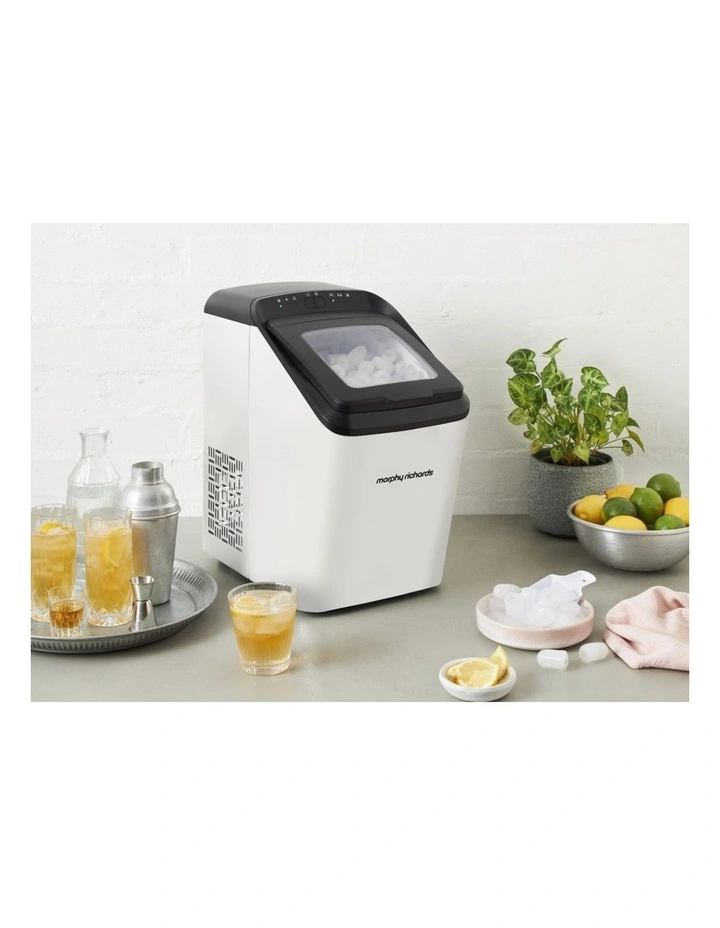 Morphy Richards Compact 15kg Ice Maker Ice Cube Machine Matte White image 4