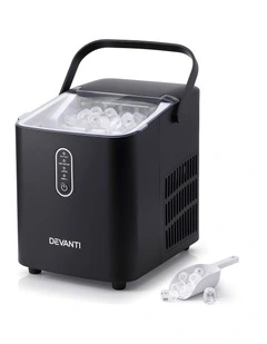 Devanti Ice Maker Portable Ice Machine Countertop Bullet Cube 12KG Black