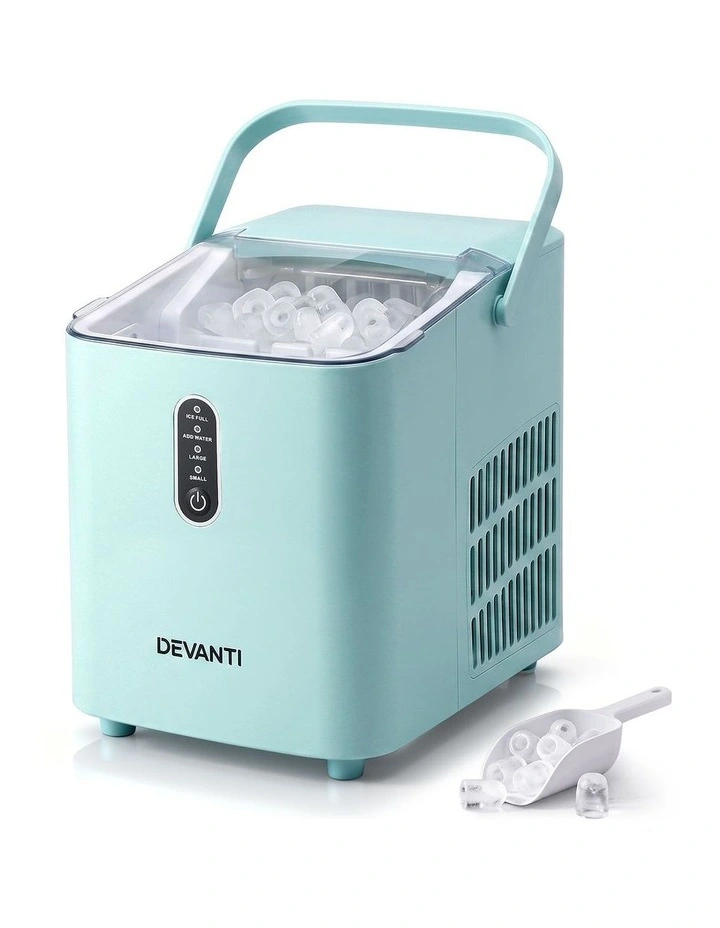 Devanti 12KG Ice Maker Machine Bullet Ice Cube Portable Green image 1