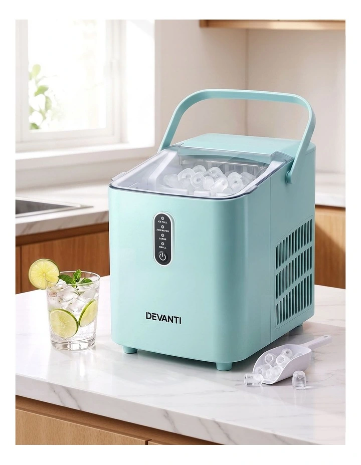 Devanti 12KG Ice Maker Machine Bullet Ice Cube Portable Green image 6