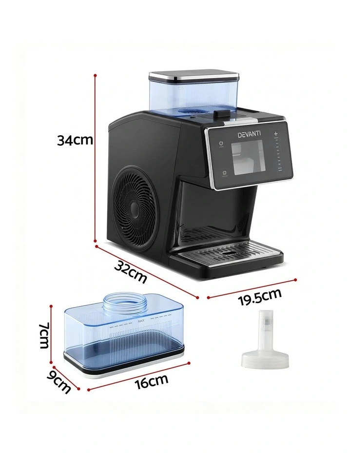 Devanti 20kg/24hr Ice Maker Snowflake Bingsu Shaved Ice Slushie Maker Black image 2