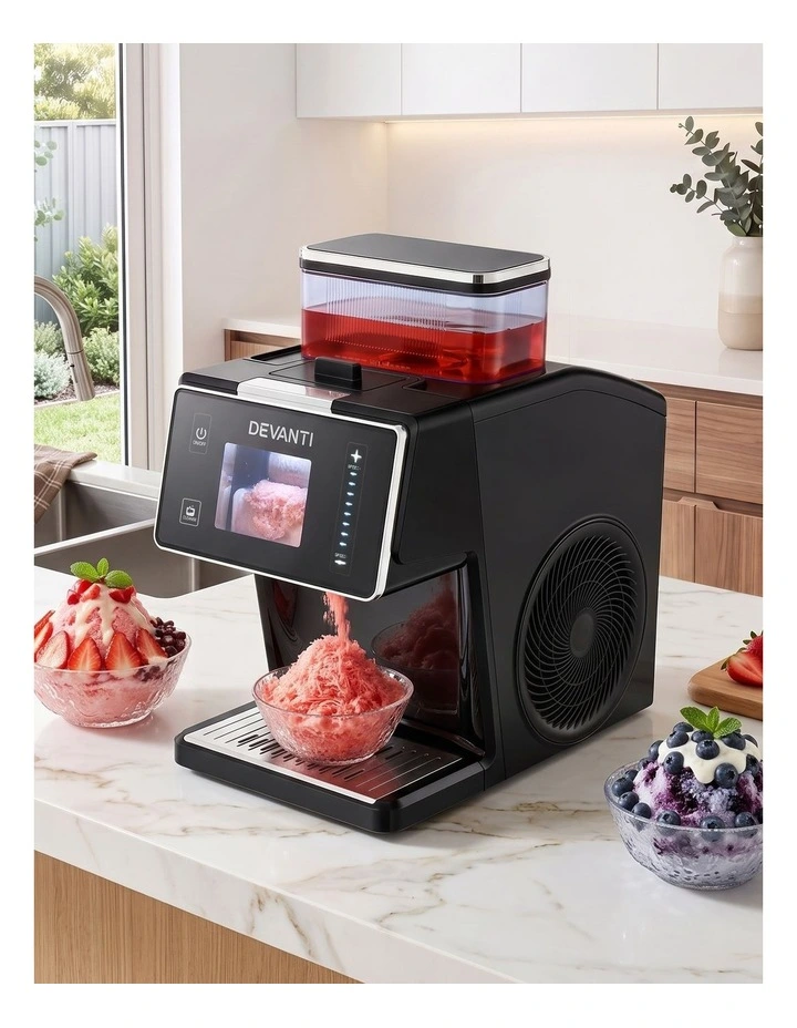 Devanti 20kg/24hr Ice Maker Snowflake Bingsu Shaved Ice Slushie Maker Black image 6