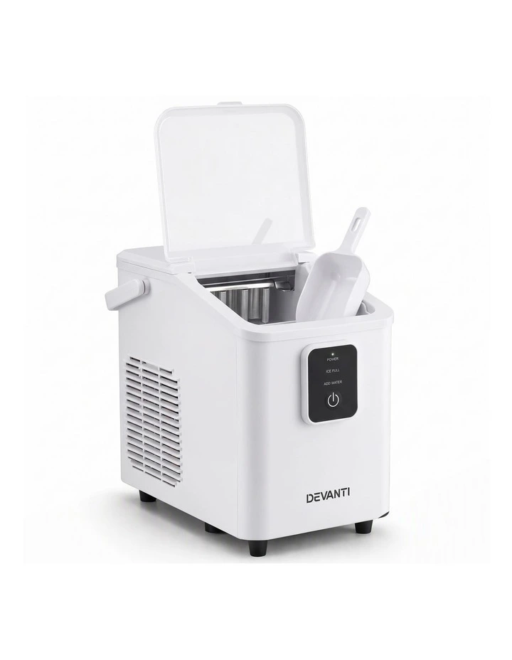 Devanti Ice Maker 11-12kg Portable Bullet Cube Machine White image 3
