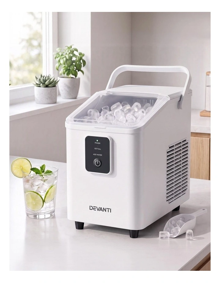 Devanti Ice Maker 11-12kg Portable Bullet Cube Machine White image 6