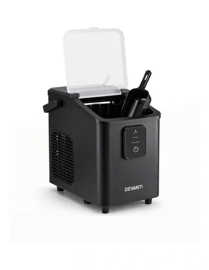 Devanti Ice Maker 11-12kg Portable Bullet Cube Machine Black image 3