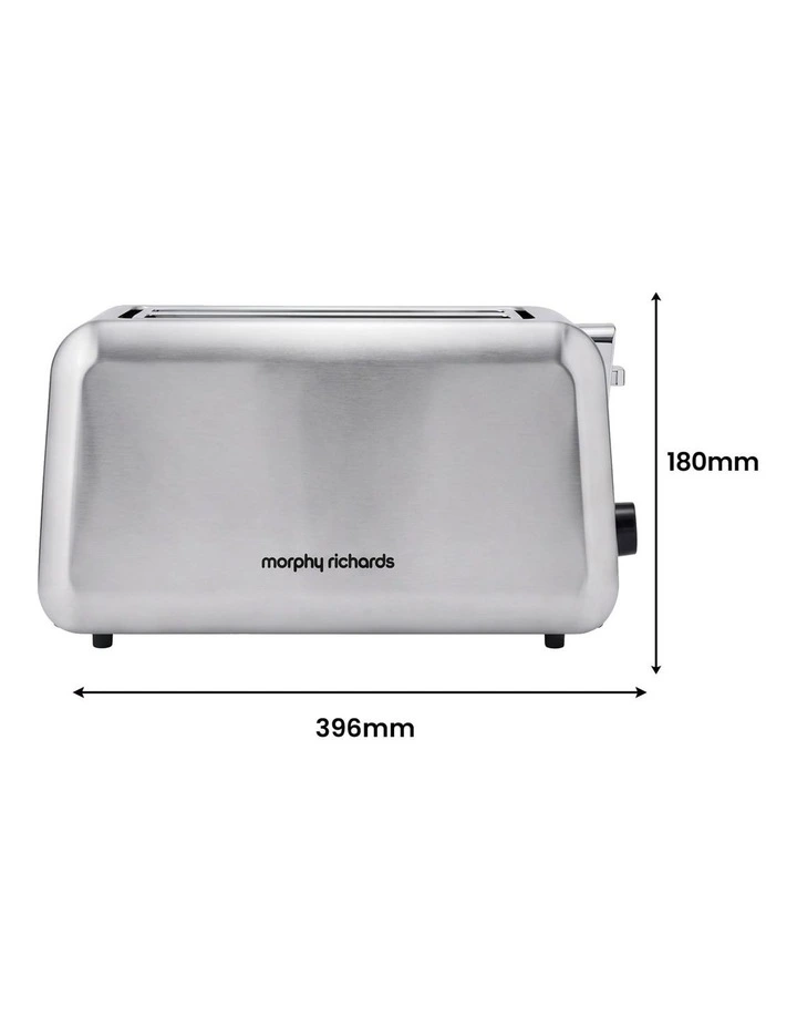 Morphy Richards Equip Stainless Steel Kettle and Toaster Set, 1L Jug Kettle & 4 Slice Long Slot image 5
