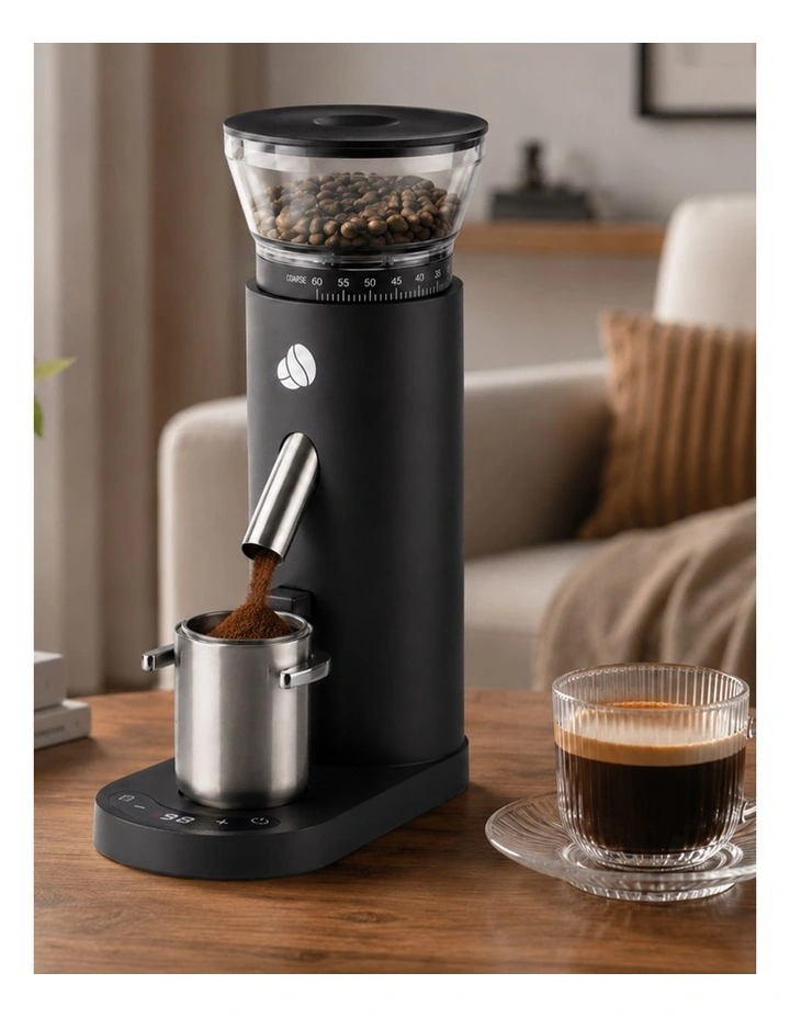 Spector Coffee Grinder USB Rechargeable Timer Memory 60 Settings Black image 5
