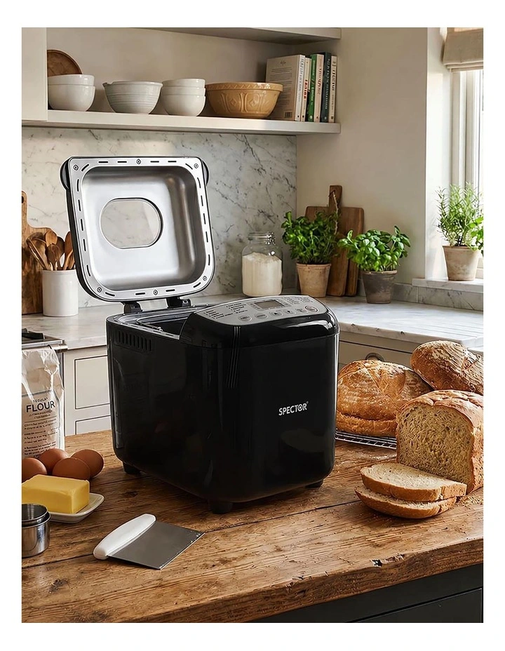 Spector 19-In-1 Automatic Bread Machine With Non Stick Pan For Home Baking Black image 6