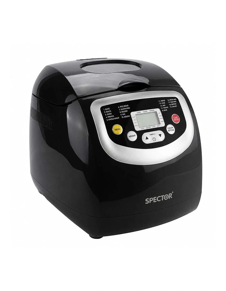 Spector Automatic Bread Machine 19 In 1 600W with LCD 15H Timer for Home Black image 1