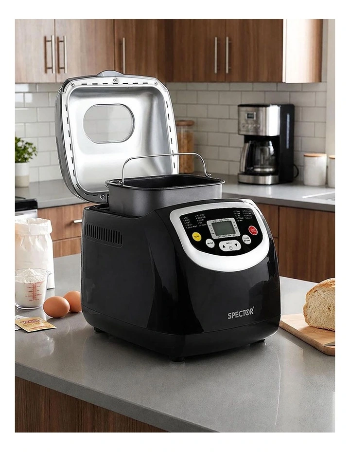Spector Automatic Bread Machine 19 In 1 600W with LCD 15H Timer for Home Black image 6