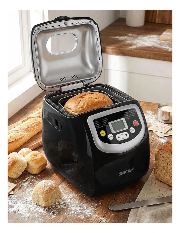 Spector Automatic Bread Machine 19 In 1 600W with LCD 15H Timer for Home Black image 7