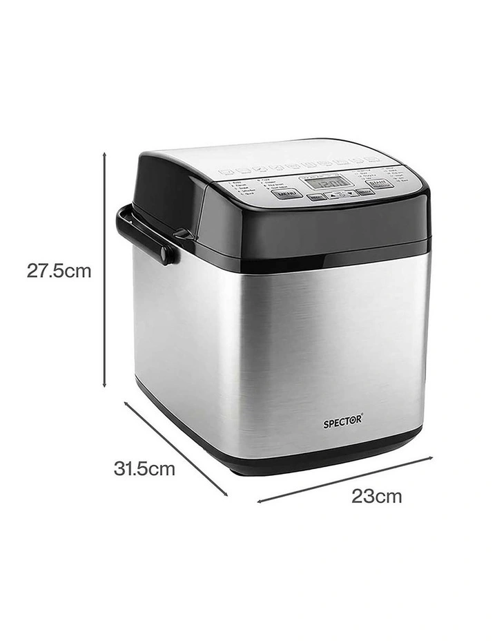 Spector Automatic Bread Machine 19-in-1 1.5Lb 15H Timer Compact Home Baking image 2