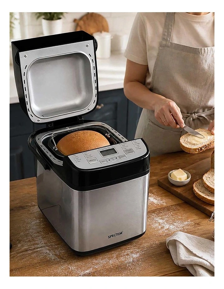 Spector Automatic Bread Machine 19-in-1 1.5Lb 15H Timer Compact Home Baking image 7