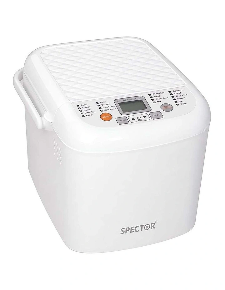 Spector Automatic Bread Machine 19-In-1 500W Quiet Motor 1.2Lb White for Home image 1