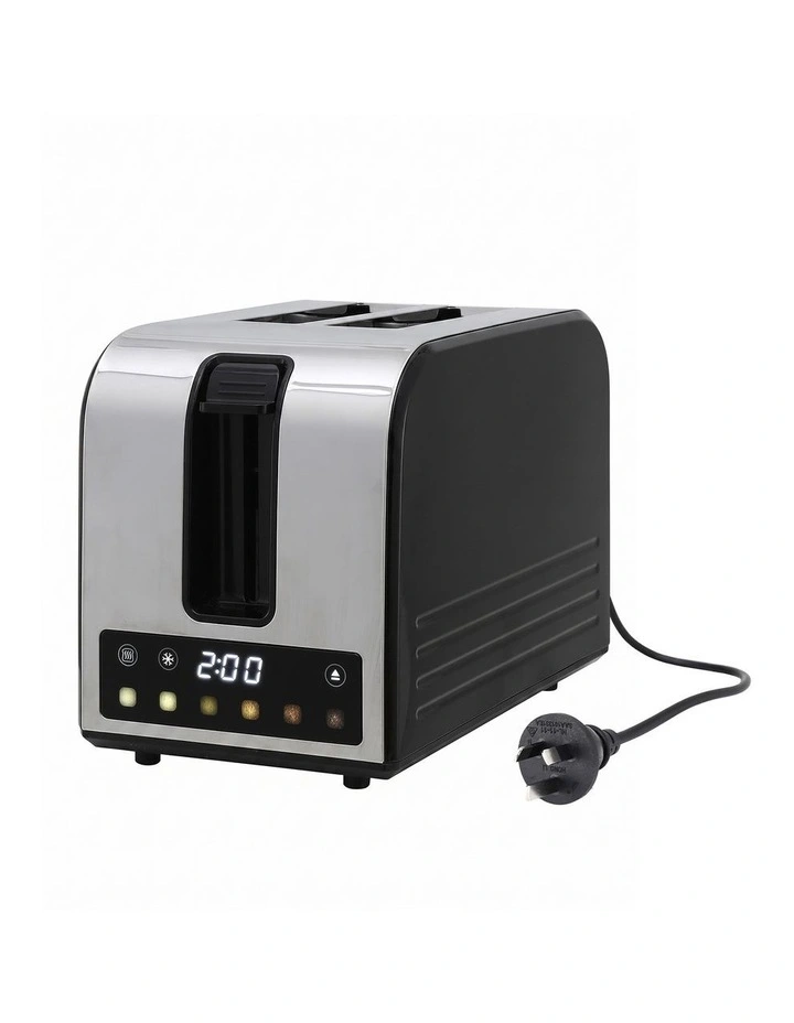 Devanti 2-Slice Toaster, LED Display 3.5cm Wide Slots 6 Browning Levels image 1