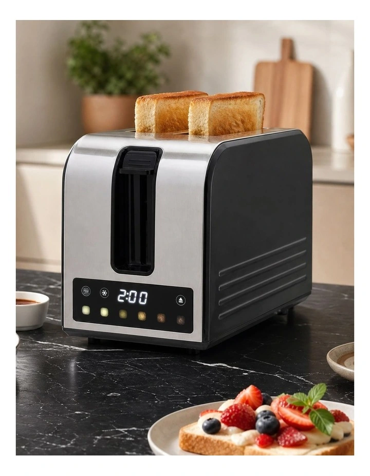 Devanti 2-Slice Toaster, LED Display 3.5cm Wide Slots 6 Browning Levels image 6