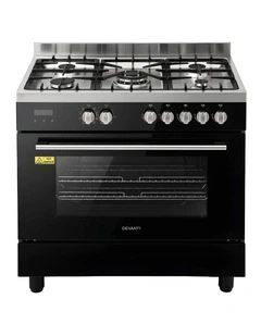 Devanti 90cm Dual Fuel Cooker Gas Cooktop Electric Oven 5 Burner