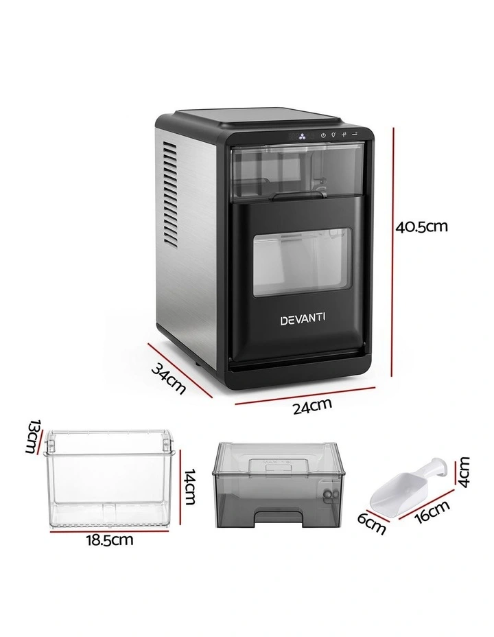 Devanti Ice Maker Crescent Ice 16pcs Countertop Machine 12KG/24H for Home image 2