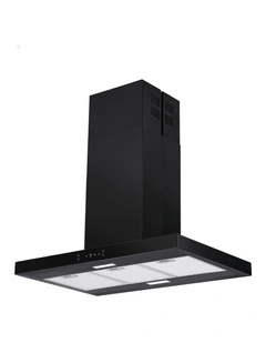 Devanti 90cm Island Rangehood Ceiling-Mounted 3-Speed Touch Control LED Black