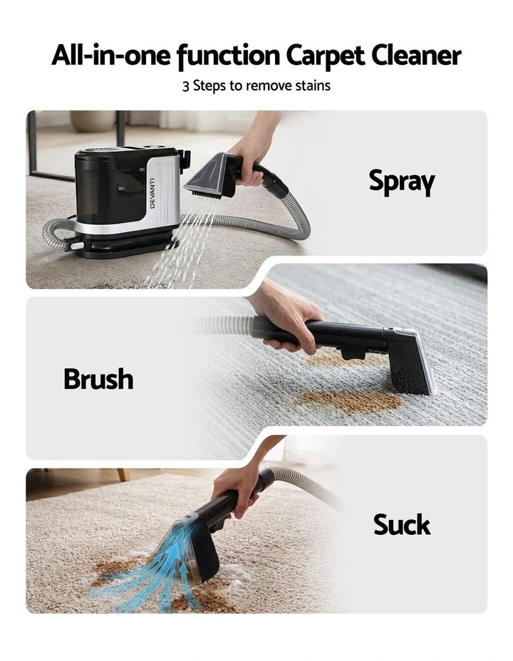 Carpet Washer Vacuum Cleaner 600W in Black image 5