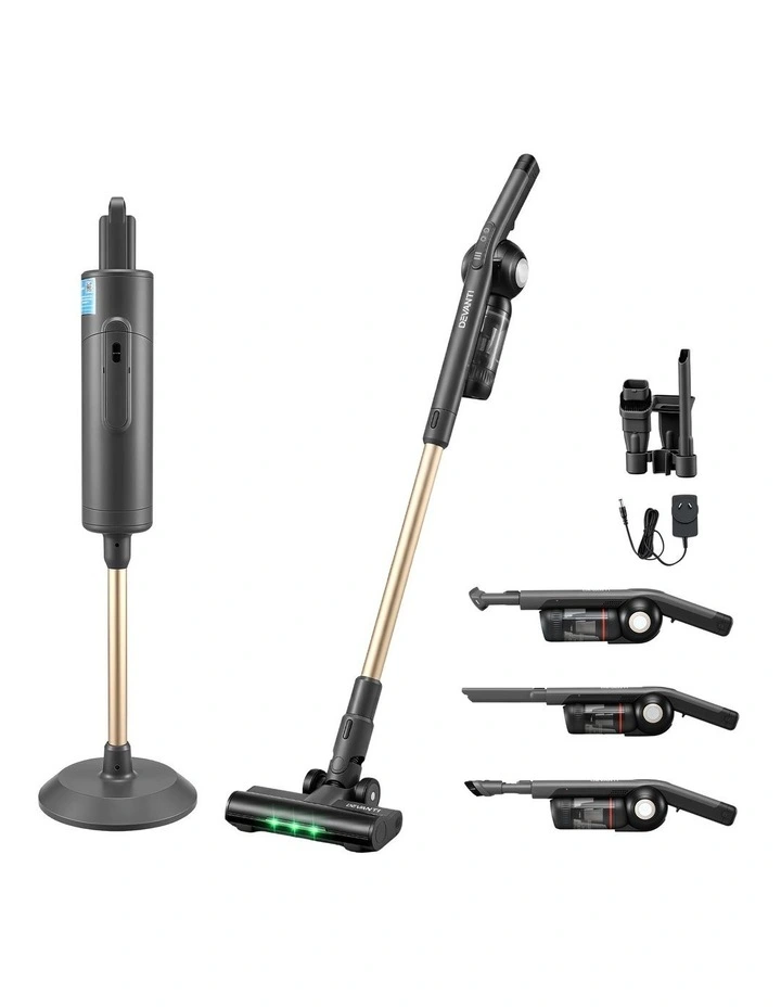 Devanti Cordless Stick Vacuum Auto-Empty Station 18kPa HEPA Filter Grey image 2