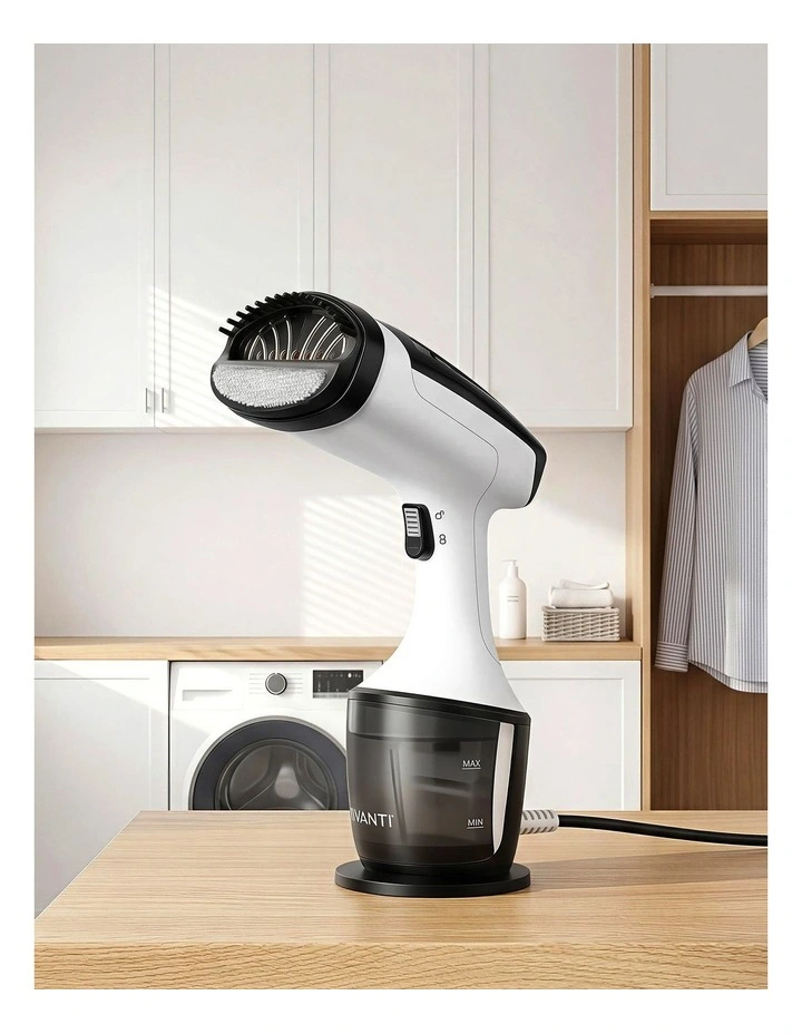 Devanti 1500W Handheld Clothes Steamer 30s Heat-Up Continuous Steam 160ml White image 3