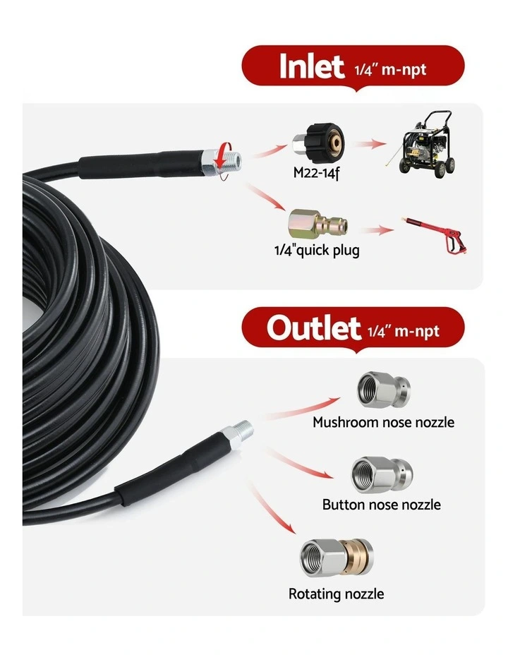 Pressure Washer Hose 30m in Black image 5