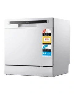 Devanti 8 Place Settings Benchtop Dishwasher White