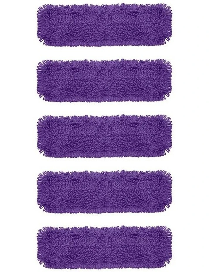 SOGA 5X 90x22 Purple Microfiber Flat Mop Floor Cleaning Pads Rotating Dust Remover image 1