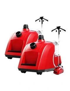 SOGA 2 Pack 1800W Garment Steamers with 80-Minute Runtime - Red