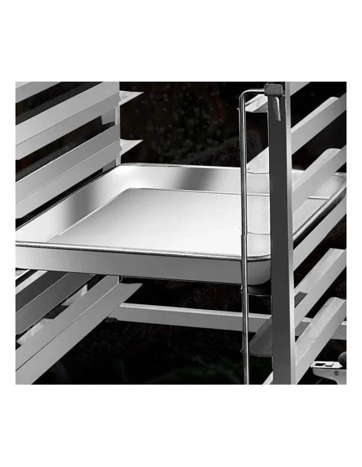SOGA 2 Pack Gastronorm Trolley 7 Tier Stainless Steel Bakery Trolley 60x40cm Tray image 3