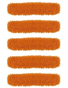 SOGA 5X 80x12 Orange Microfiber Flat Mop Floor Cleaning Pads Rotating Dust Remover