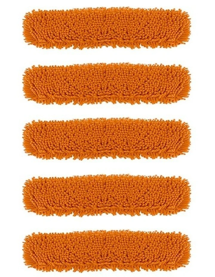 SOGA 5X 80x12 Orange Microfiber Flat Mop Floor Cleaning Pads Rotating Dust Remover image 1