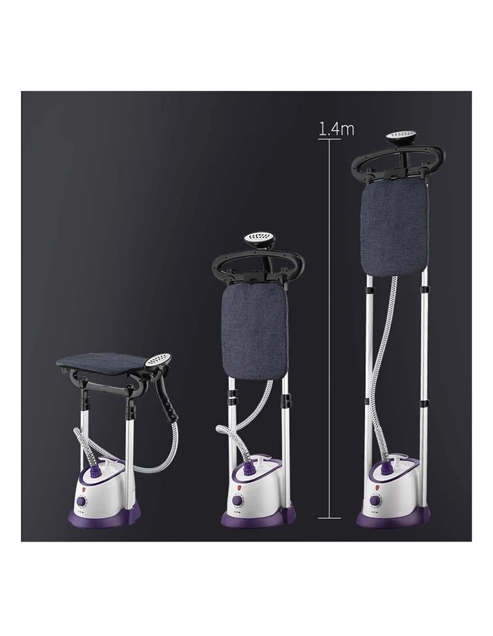 SOGA 1700ml Twin Pole Garment Steamer Purple image 6