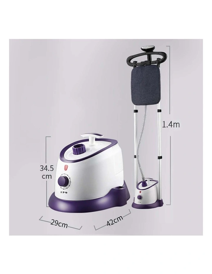 SOGA 2 Pack 1800W Twin Pole Garment Steamers with 1.7L Tanks - Purple image 2