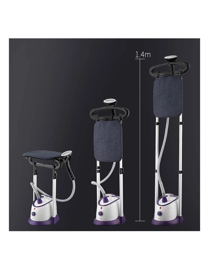 SOGA 2 Pack 1800W Twin Pole Garment Steamers with 1.7L Tanks - Purple image 5