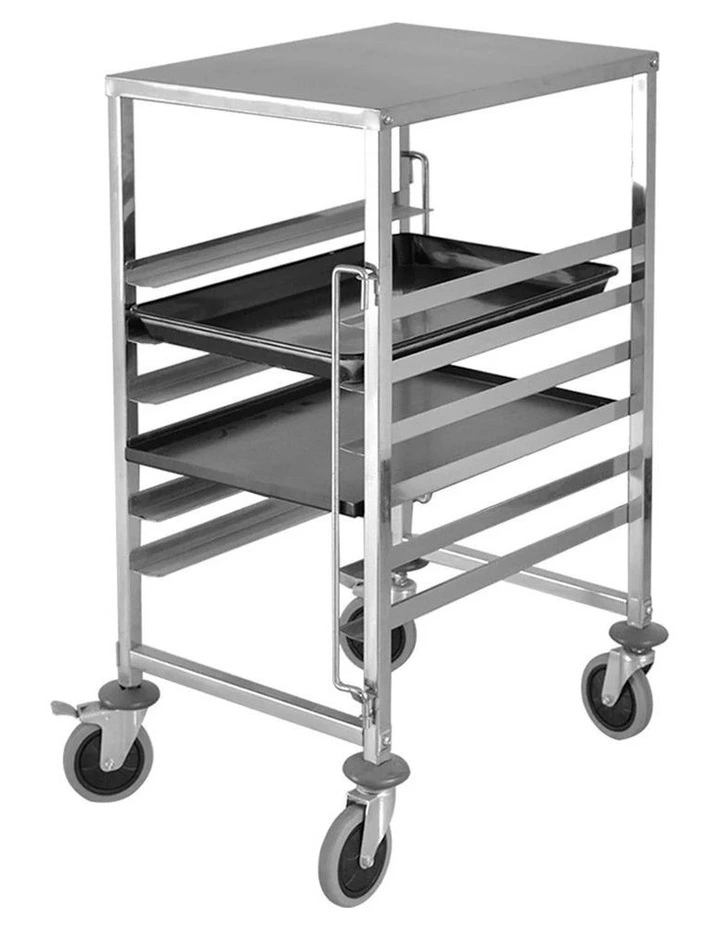 SOGA Gastronorm Trolley 7 Tier Stainless Steel Bakery Trolley 60x40cm Tray image 1